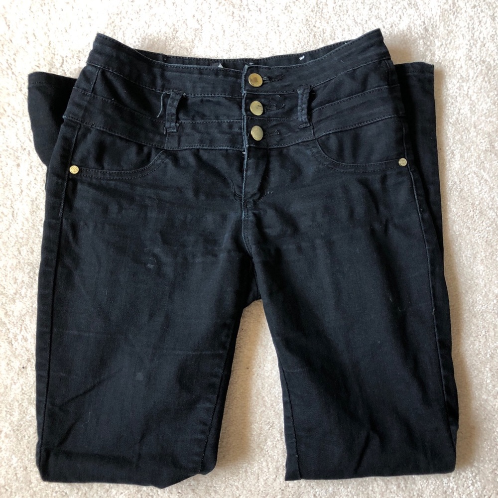 Black high waisted jeans